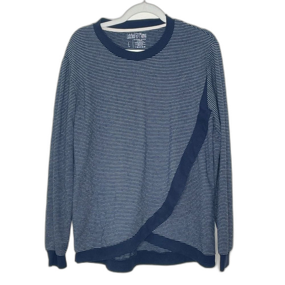 Latched Mama Striped Maternity Pullover Top Large - Picture 1 of 6